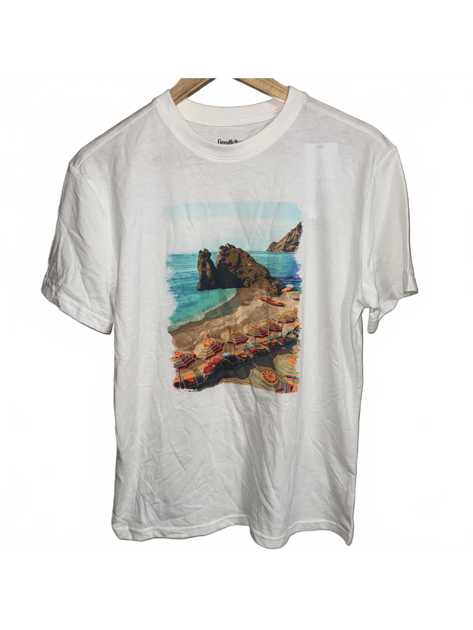 Mens White Beach Summer Graphic Tee By Goodfellow Co Size Small Mens White Beach Summer Graphic Tee By Goodfellow Co Size Small